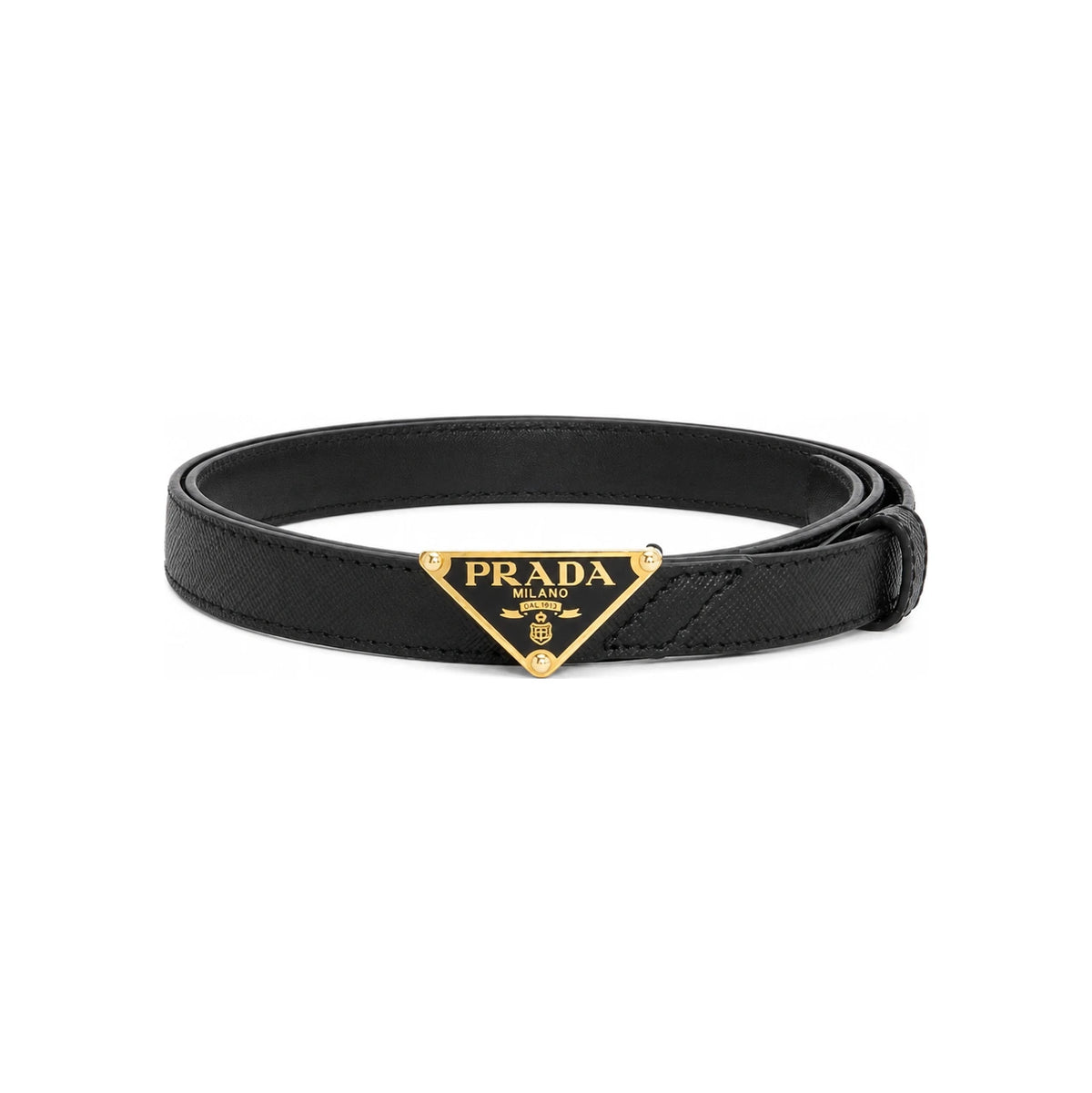 PRADA Saffiano Leather Belt Black 1CC621 2CYR F0002