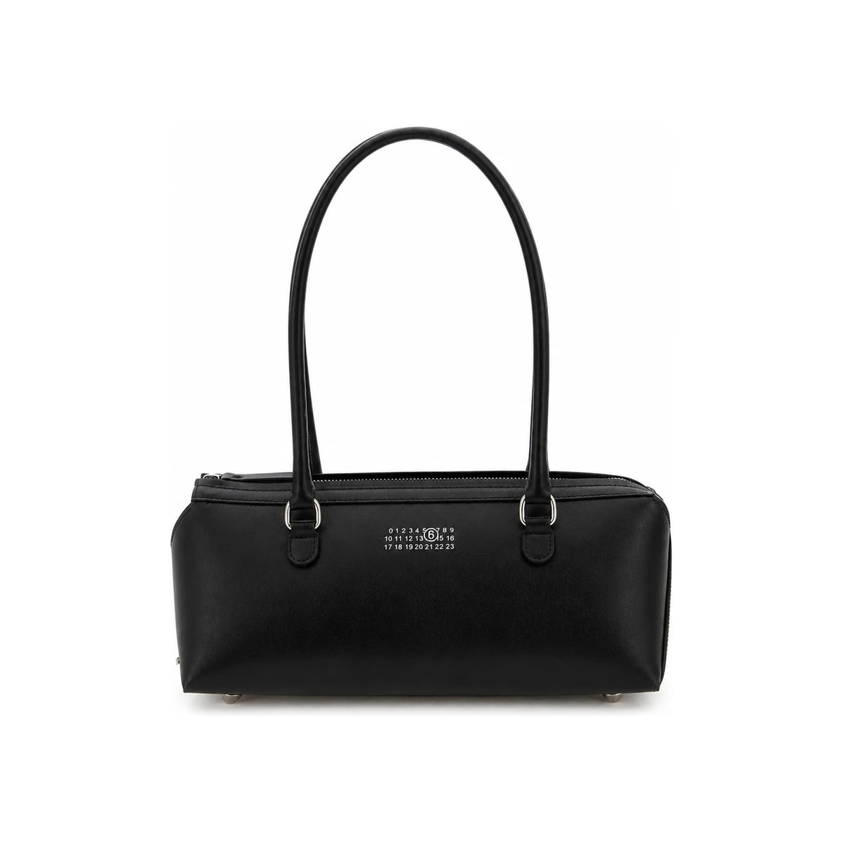 MM6 leather Bauletto medium shoulder bag black