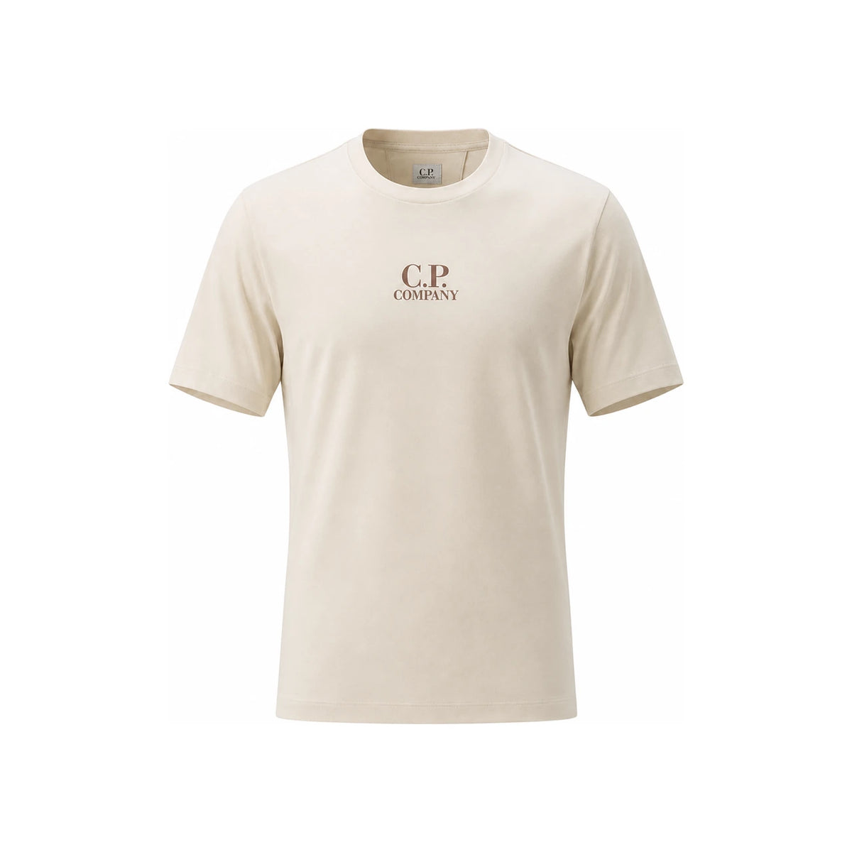 CP Company Logo Short Sleeve T-Shirt for Men White Cotton