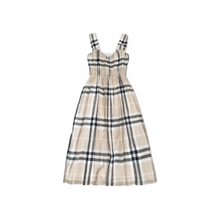BURBERRY Delilah Check Sleeveless Mini Dress