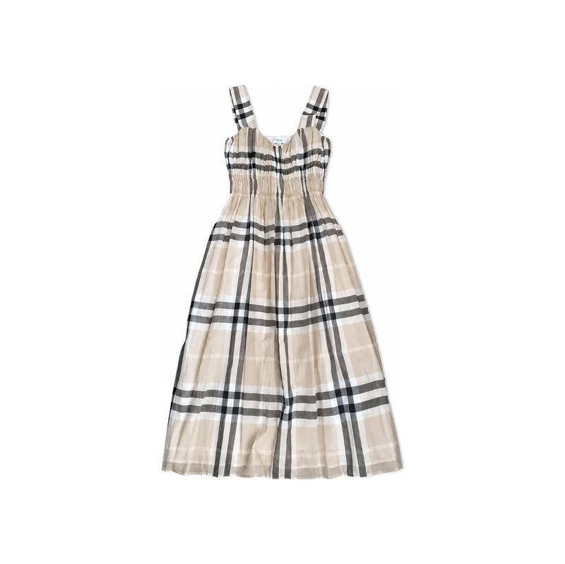 BURBERRY Delilah Check Sleeveless Mini Dress