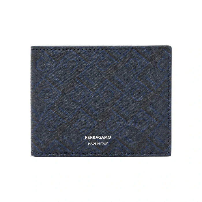 Ferragamo Monogram Leather Bifold Wallet for Men