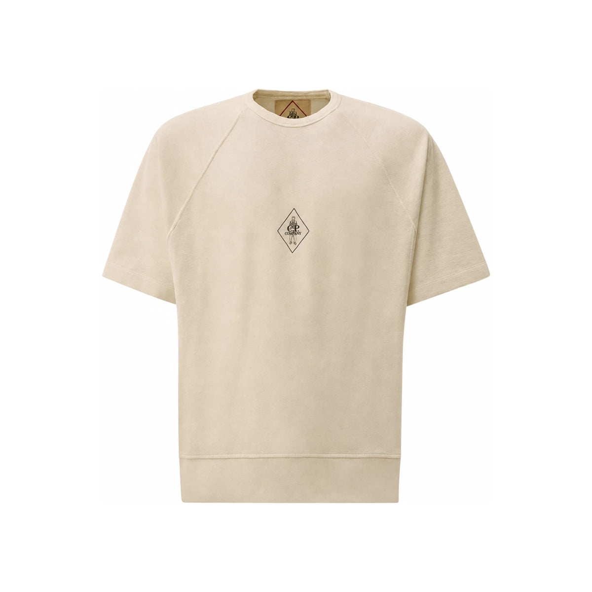 CP Company Malfile Fleece Short Sleeve T-Shirt for Men White