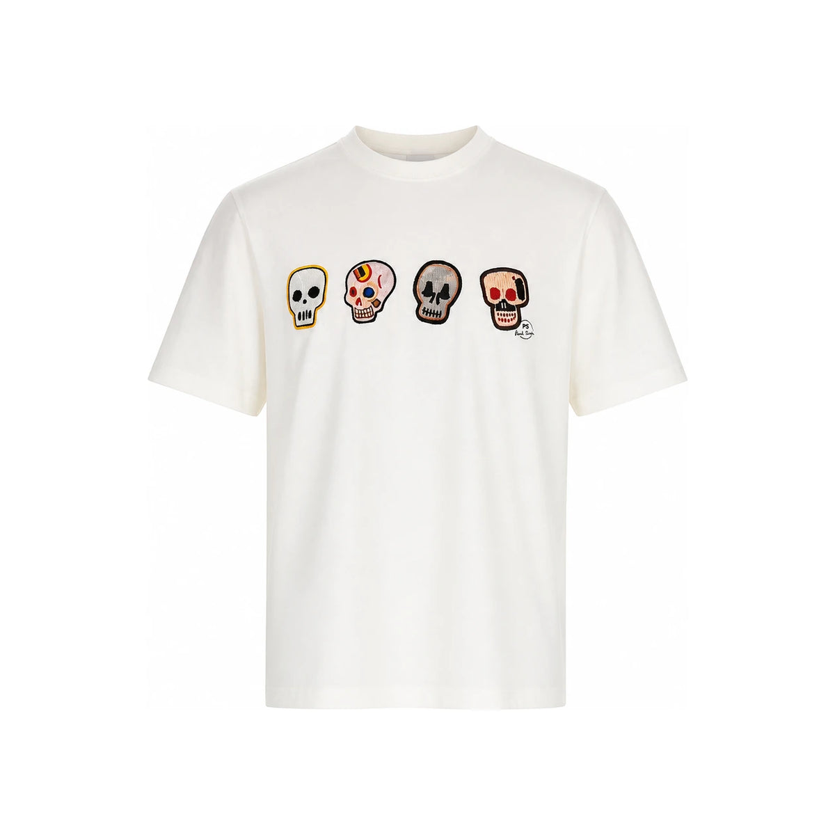 Paul Smith Skull Graphic Casual Fit T-Shirt White Men 220X VP5791 02