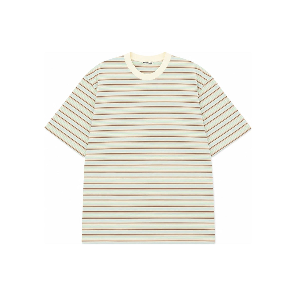AURALEE Gradient Stripe Jersey Short Sleeve Men’s T-S A26ST02GJ FADE MINT STRIPE