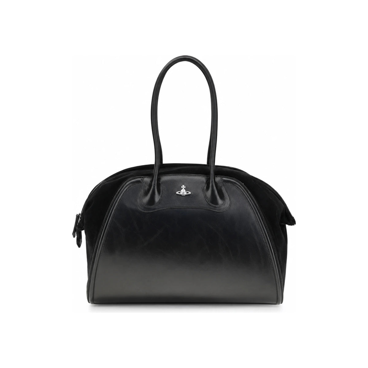Vivienne Westwood Shirley Holdall Shoulder Bag Black Leather