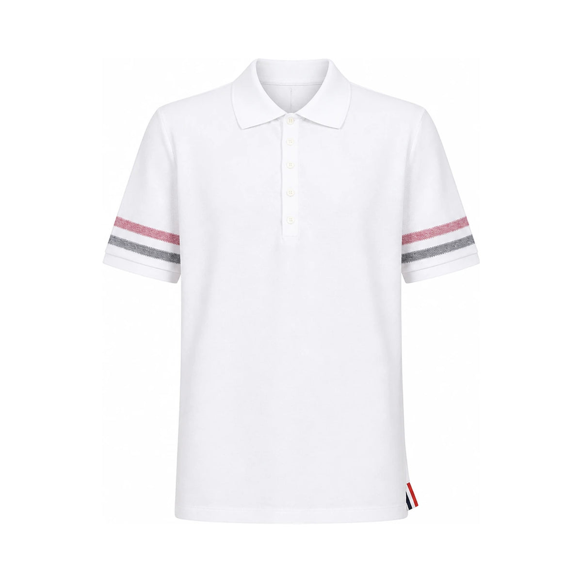 THOM BROWNE RWB Trim Short Sleeve Polo Shirt MJP169A