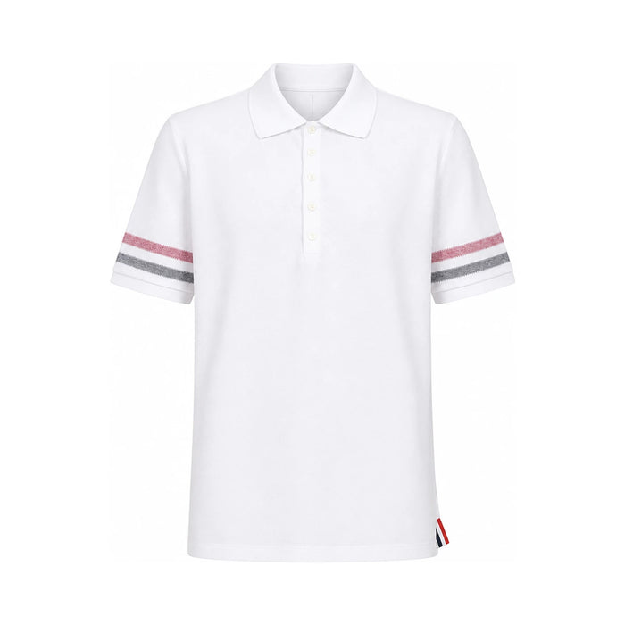 THOM BROWNE RWB Trim Short Sleeve Polo Shirt MJP169A
