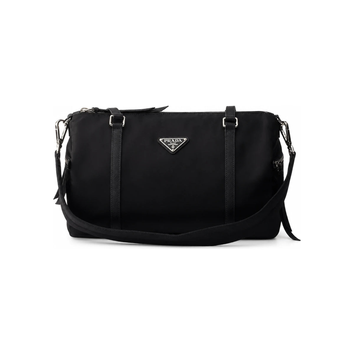 PRADA Re-Nylon Saffiano Leather Large Duffle Shoulder Bag 1BB154 R064 F0632