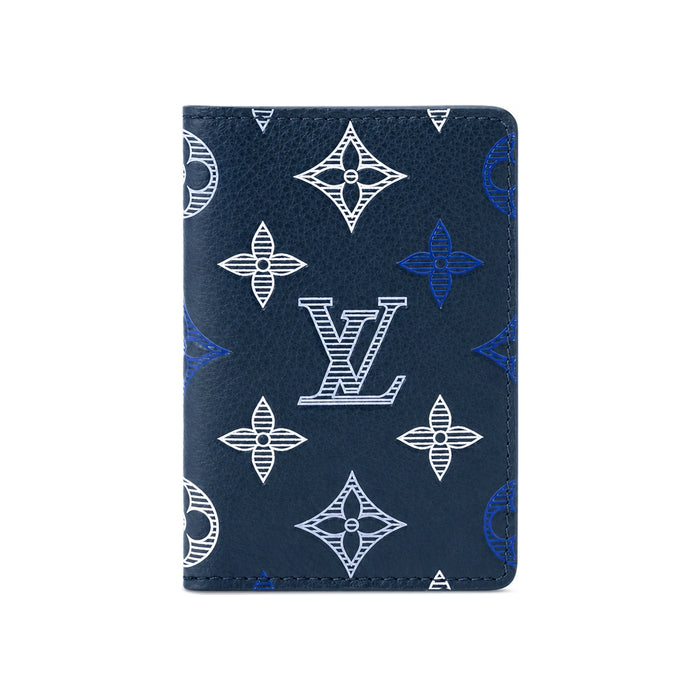 Louis Vuitton Navy Blue Pocket Organizer Card Holder Wallet