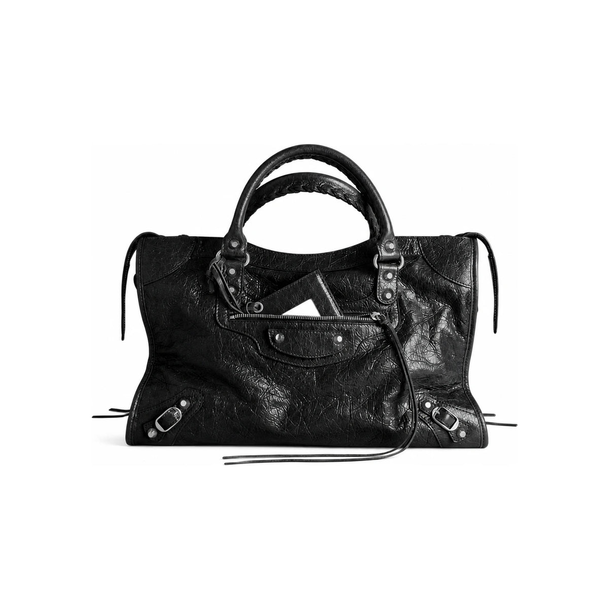 BALENCIAGA Le City Medium Tote Bag Black Leather Tote