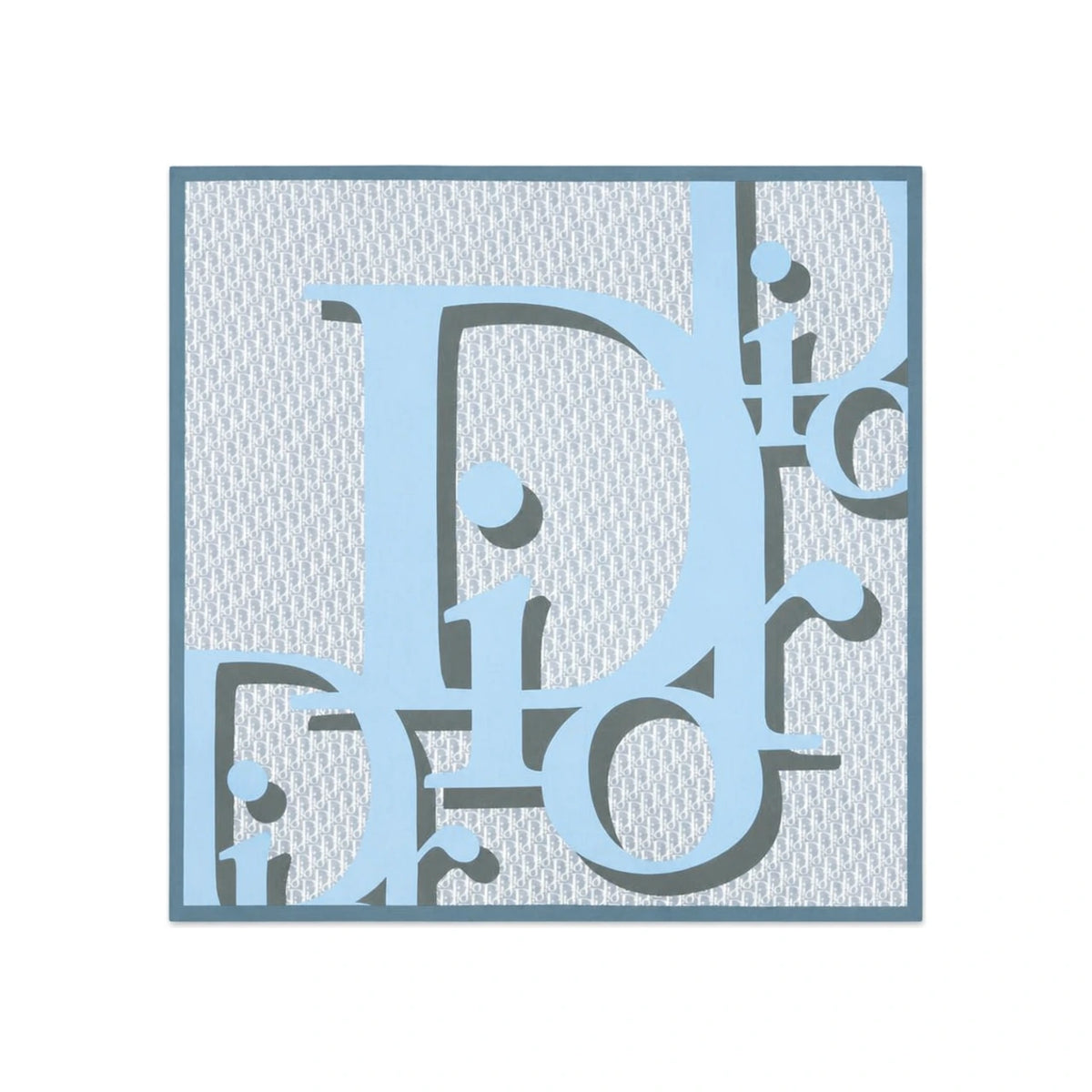 DIOR Blue Silk Twill 70 Square Scarf 62TC070S6055 C515