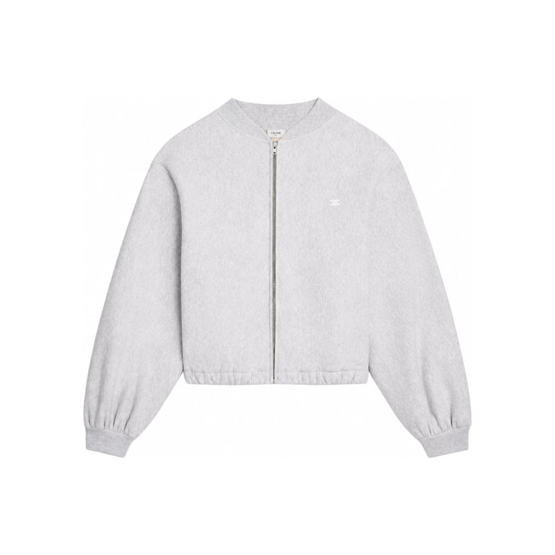 CELINE Triomphe Fleece Teddy Zip-Up Jacket RY0SD1233 10PX