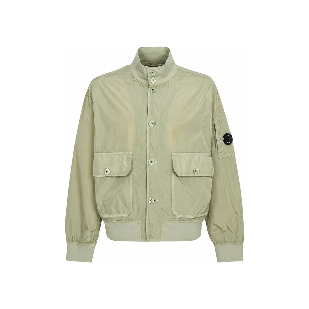 CP Company Men’s Bomber Jacket Green Nylon Zip-Up