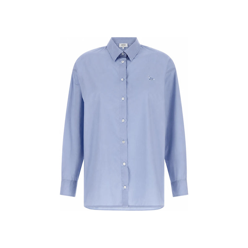 Maison Kitsune Baby Fox Casual Shirt Women’s White Cotton Shirt