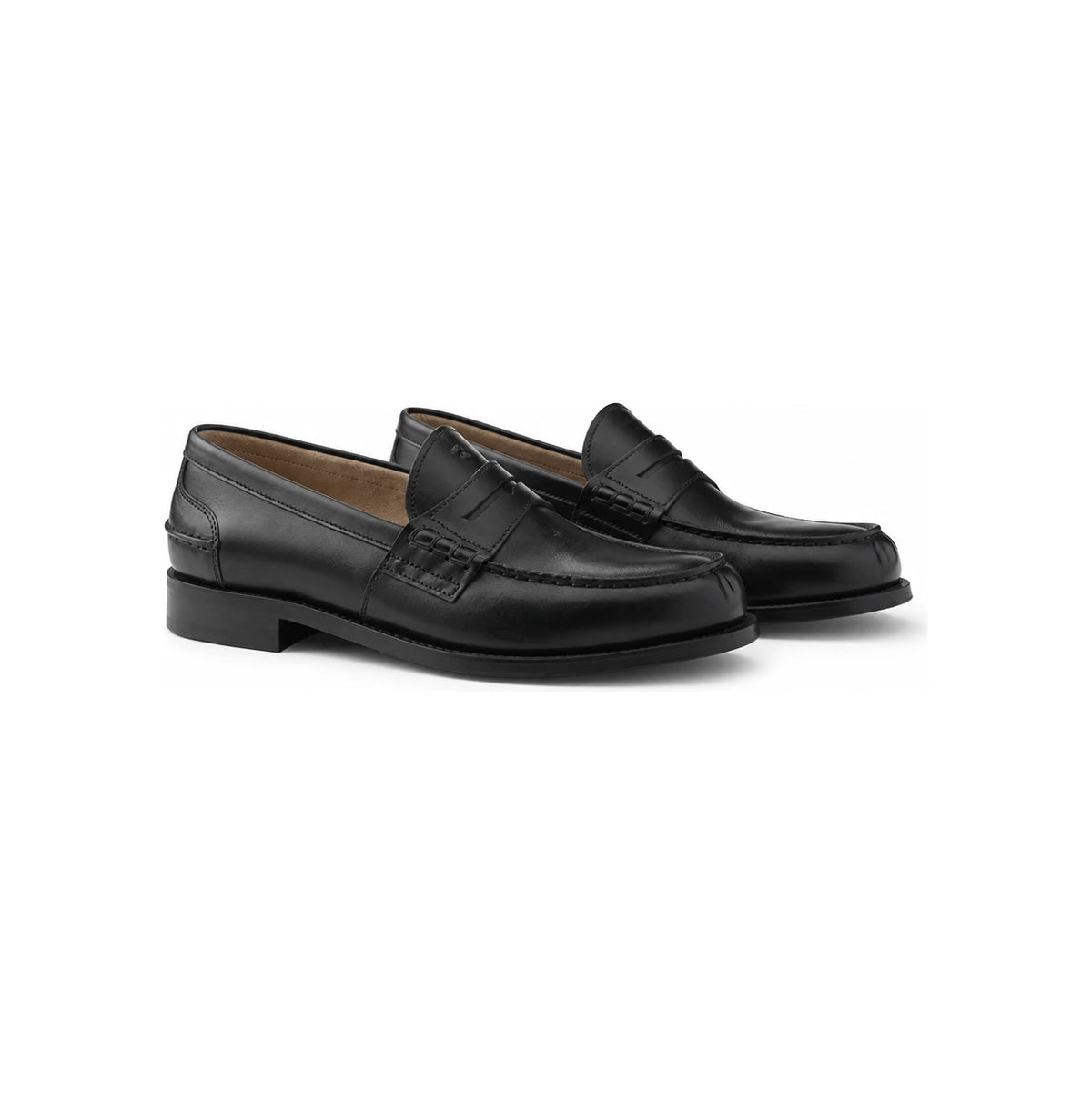 PRADA Lettering Logo Leather Loafers for Men 2DB238 UZE F0002