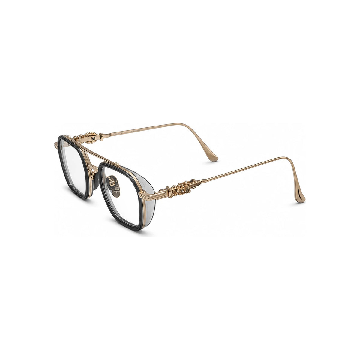 Chrome Hearts Gray Matte Gold Accents Unisex Eyeglasses