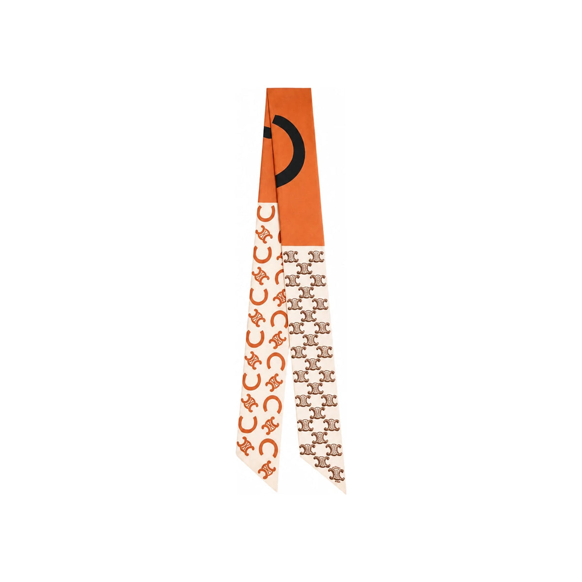 CELINE Triomphe Lavalliere Silk Twill Scarf AA0A62W99 GDB8