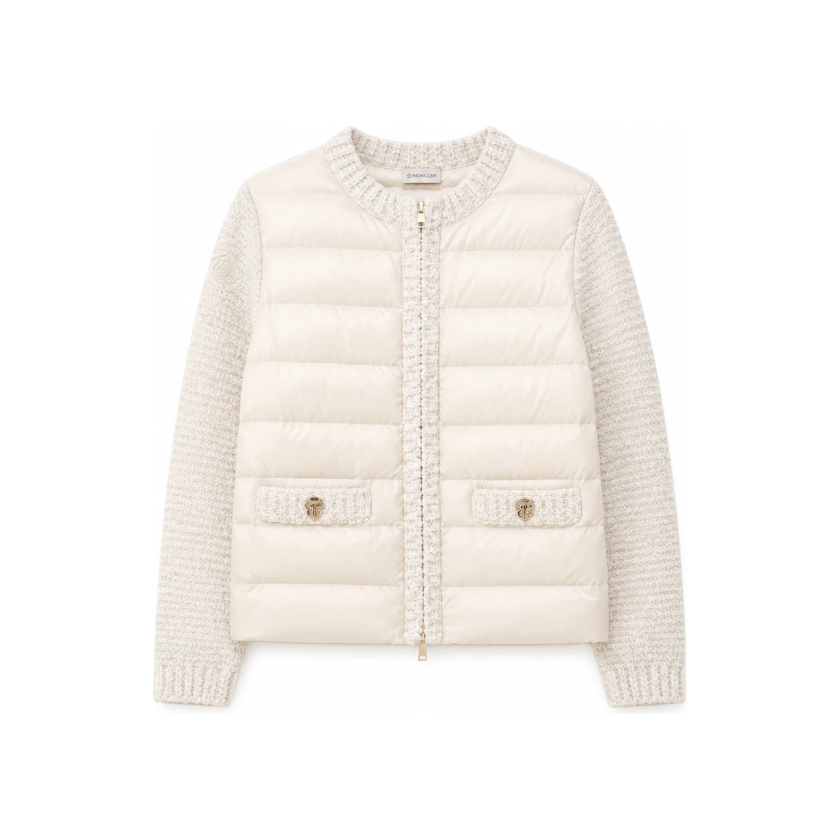 Moncler Women's Padded Full-Zip Knit Cardigan Jacket