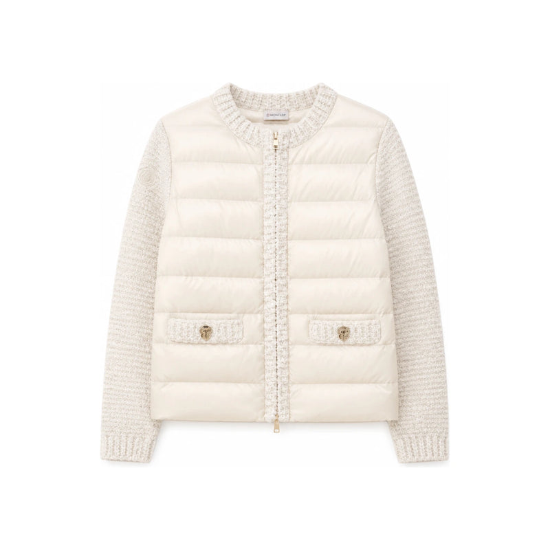 Moncler Women's Padded Full-Zip Knit Cardigan Jacket