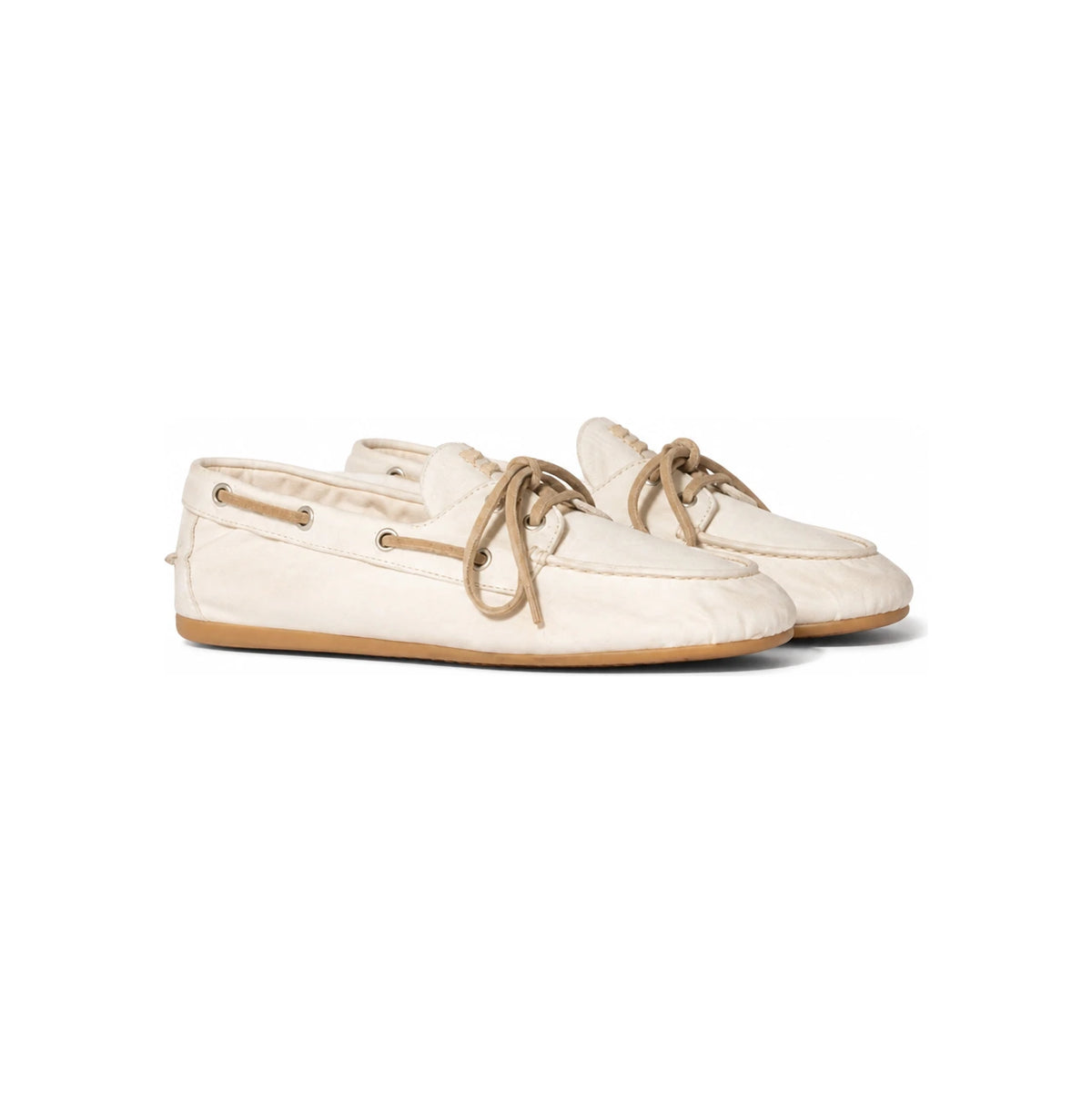 Miu Miu Leather Loafer Boat Shoes