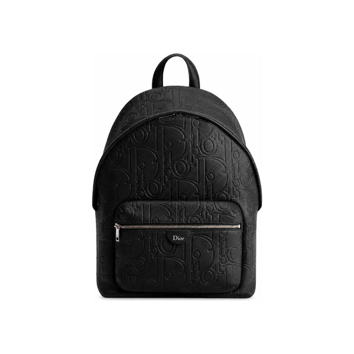 DIOR Rider Zip Backpack Black Leather Men's Backpack