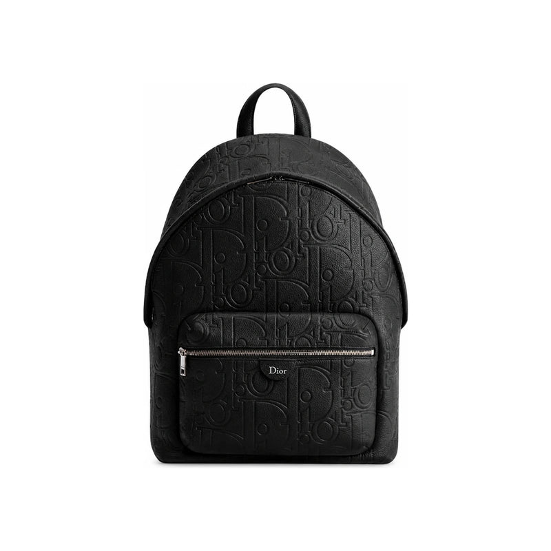 DIOR Rider Zip Backpack Black Leather Men's Backpack