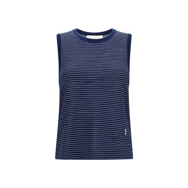 AMI Used Blue Sleeveless T-Shirt