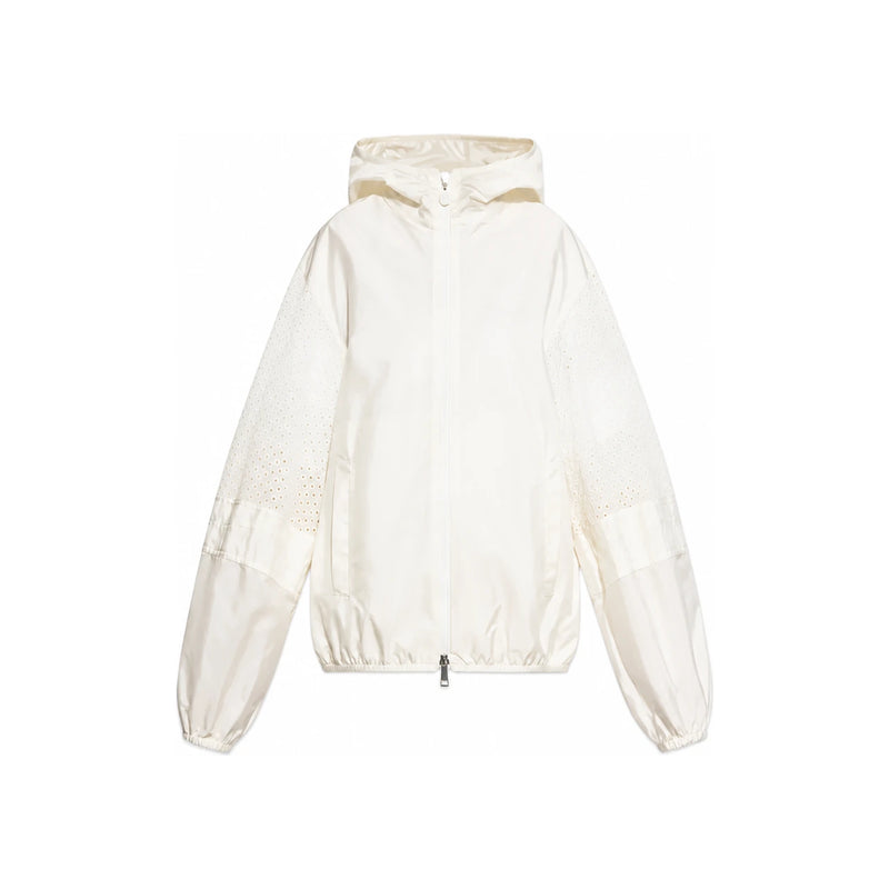 Moncler Windbreaker Jacket Zelkova Sangallo Trim Hooded Women’ 1A00163 539ZD 041