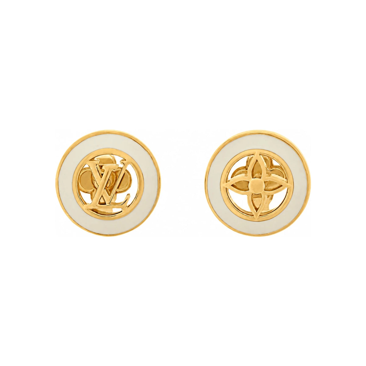 Louis Vuitton Gold-Tone Metal LV Nautical Earrings M03921