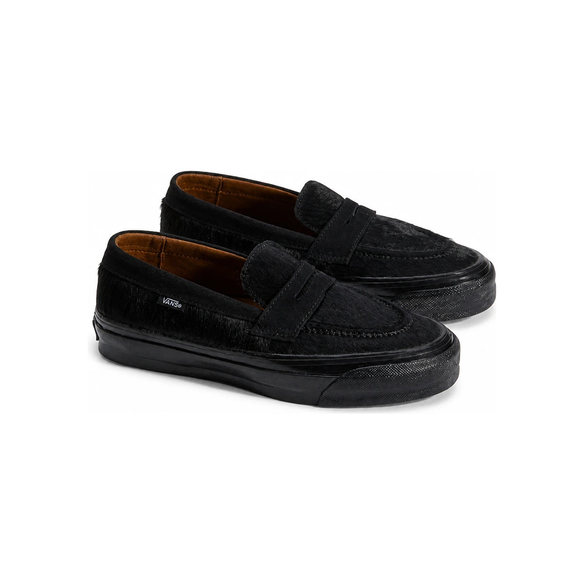 Vans Black Leather Loafers for Men VN000 VASBLA1