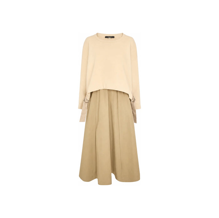 Max Mara Hazel Brown Sweatshirt Midi Dress 2615631021 003