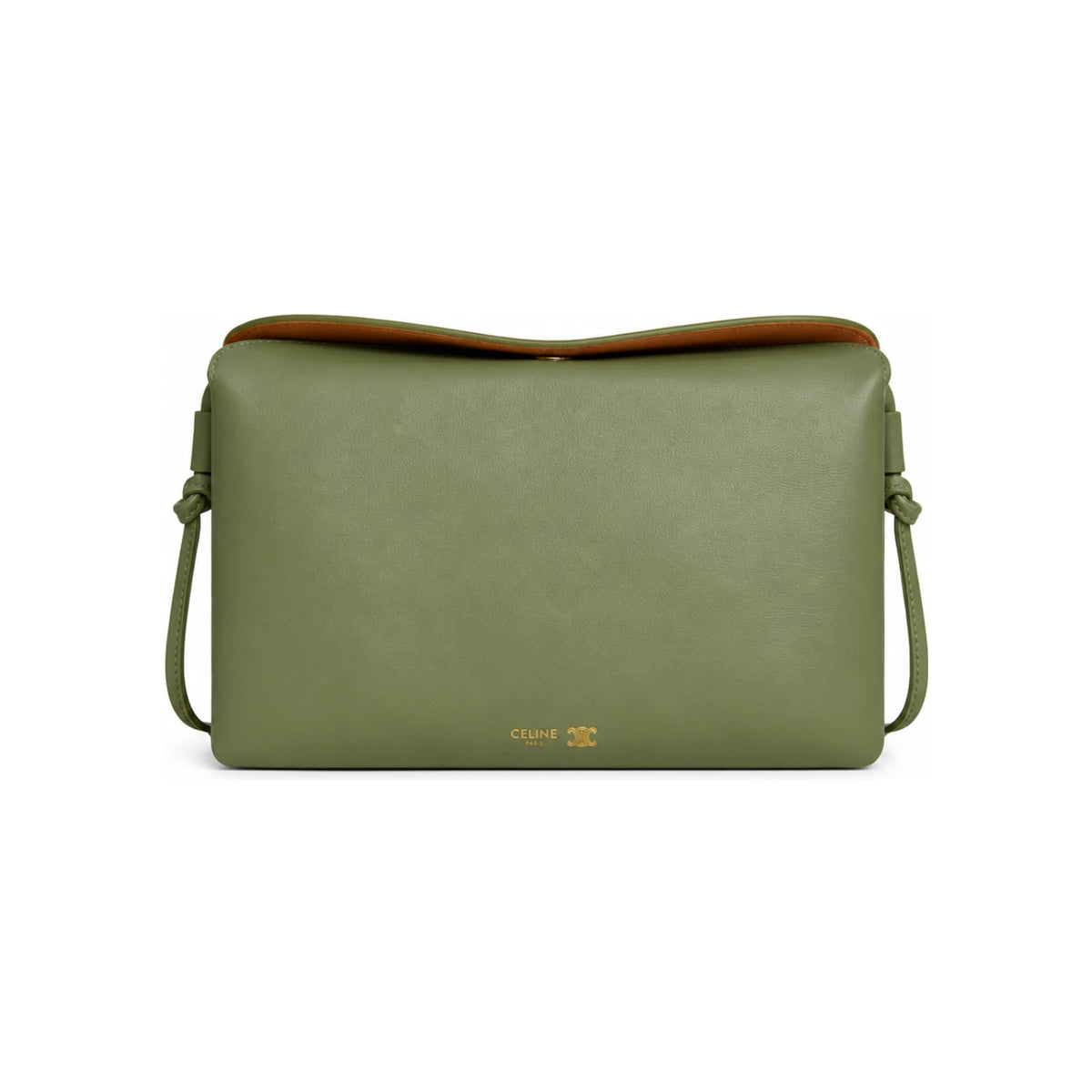 CELINE Trio Flap Soft Lambskin Tote Light Khaki 10P862O86 15LK