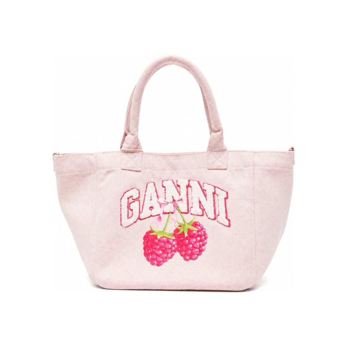 GANNI Raspberry Boucle Logo Small Easy Women’s Tote Bag B2110089 135