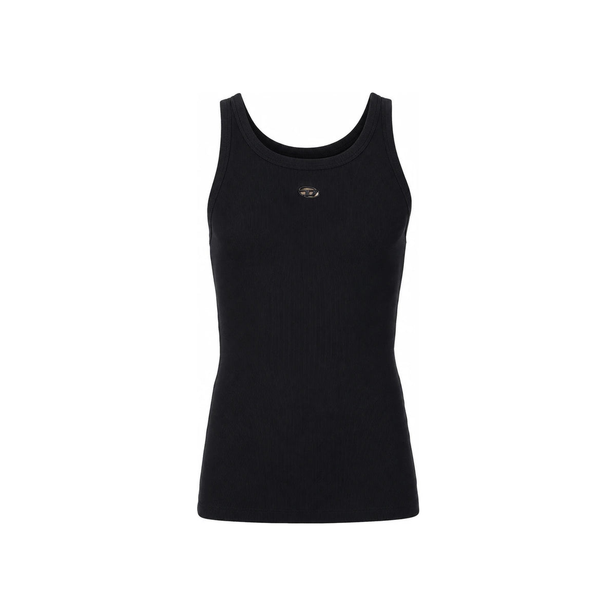 DIESEL Black Cotton Sleeveless Tank Top