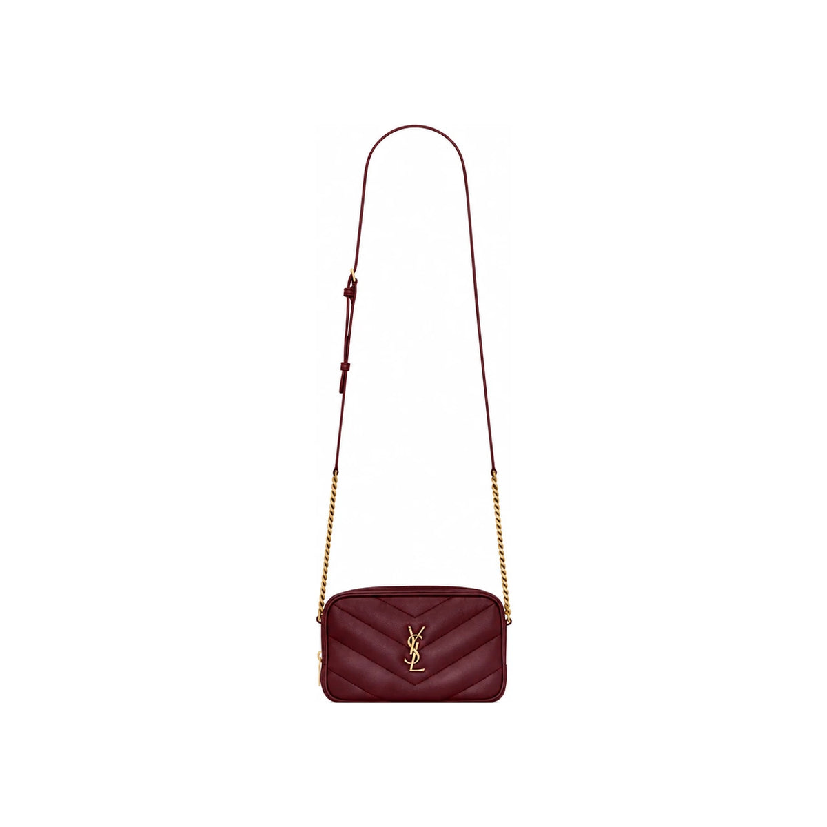 Saint Laurent Loulou Mini Camera Bag Rouge Cabernet Shoulder Bag