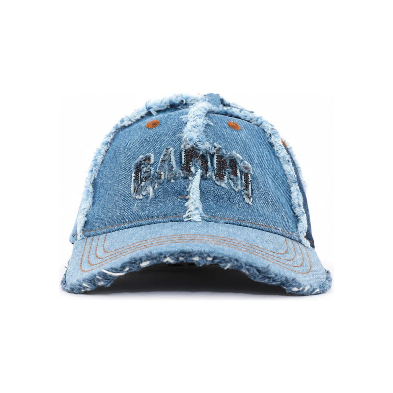 GANNI Logo Patchwork Denim Women’s Cap B3020078 999