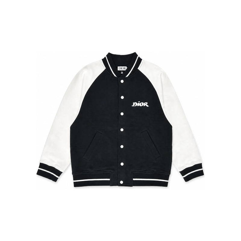 DIOR Women’s Logo Bomber Jacket White Black 6SBM23CARH 195