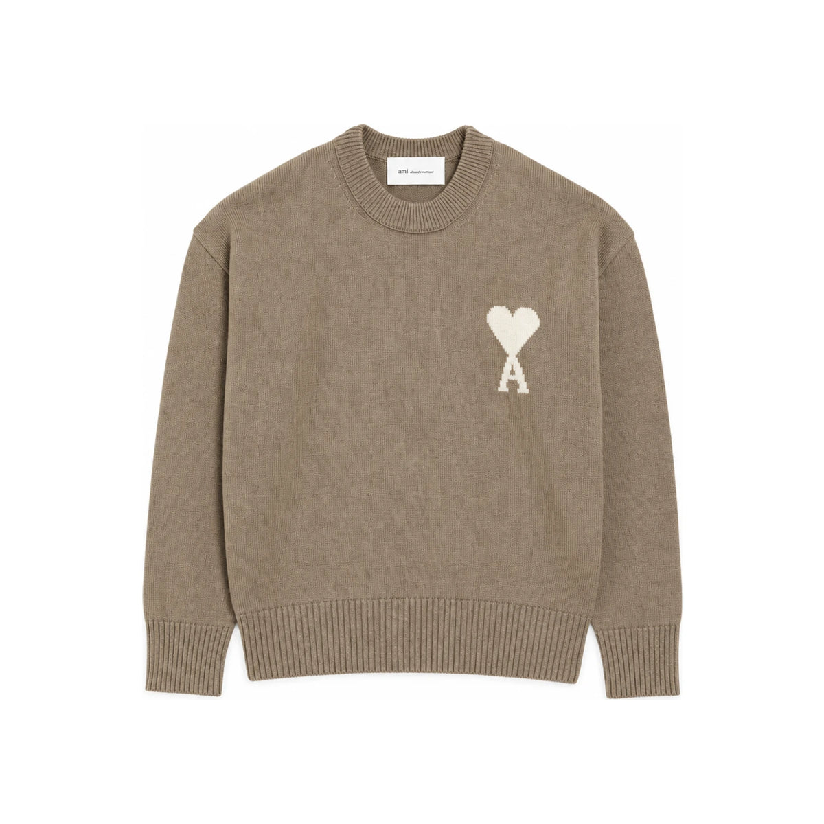 AMI Wool Cotton Crewneck Ami de Coeur Sweater