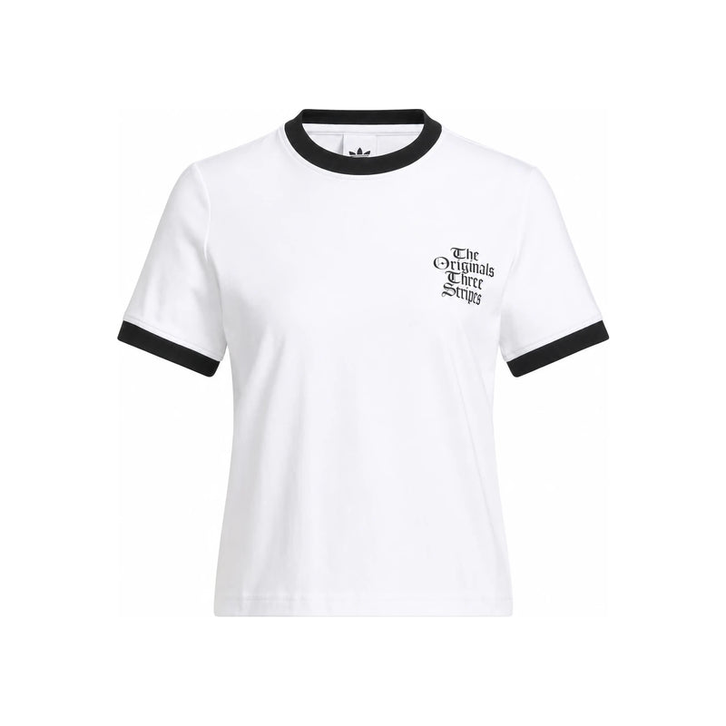 Adidas Short Sleeve T-Shirt Women’s Casual Top White Cotton KT3060 DOM