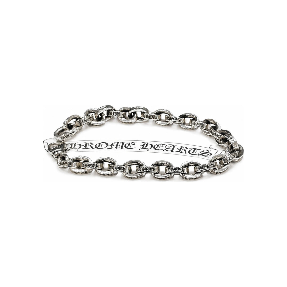 Chrome Hearts Paper Link Bracelet Large 8 Inch Unisex Silver