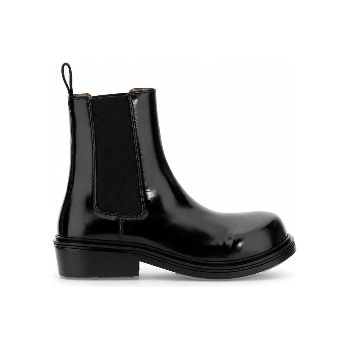 Bottega Veneta Black Leather Chelsea Boots for Men