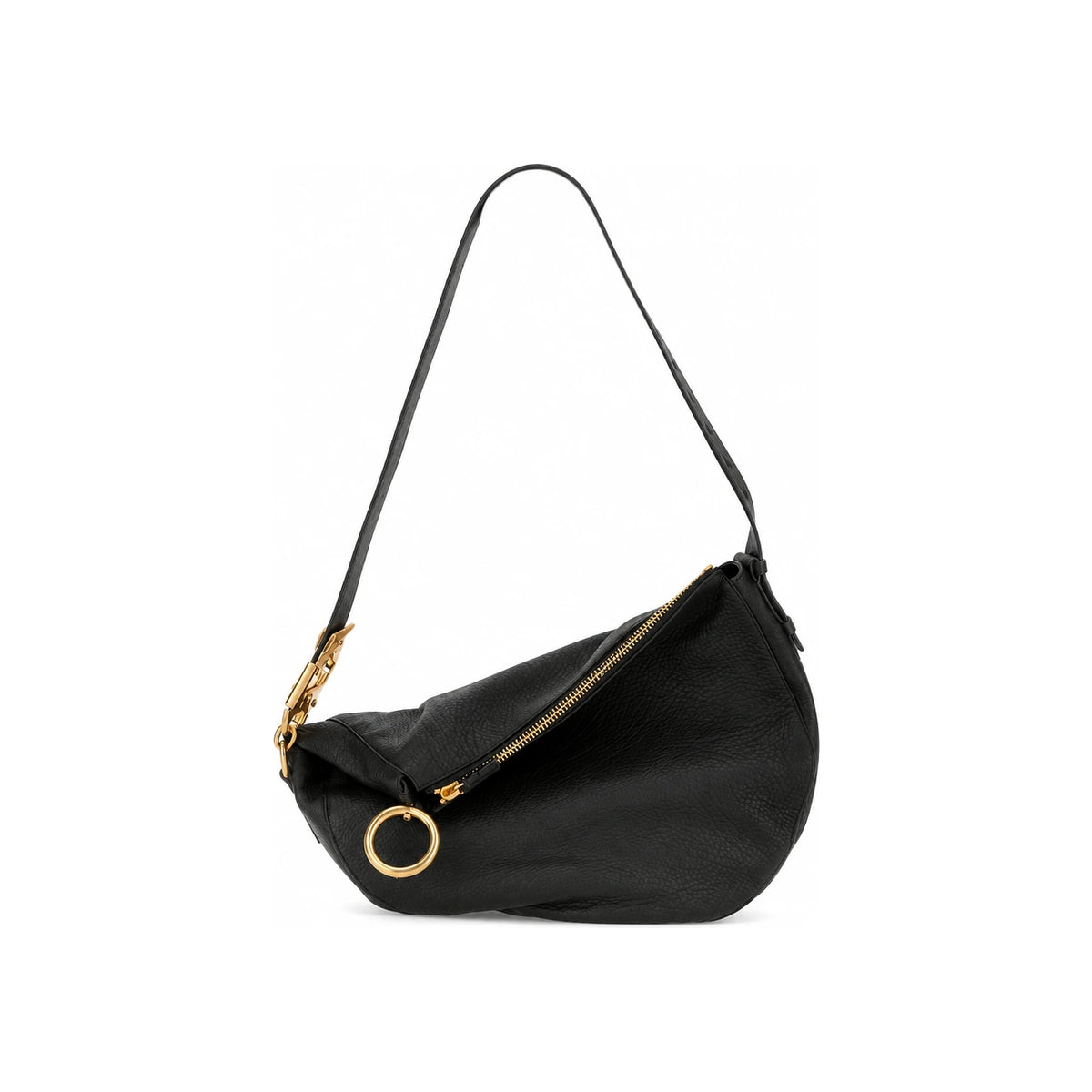 BURBERRY Black Leather Shoulder Bag