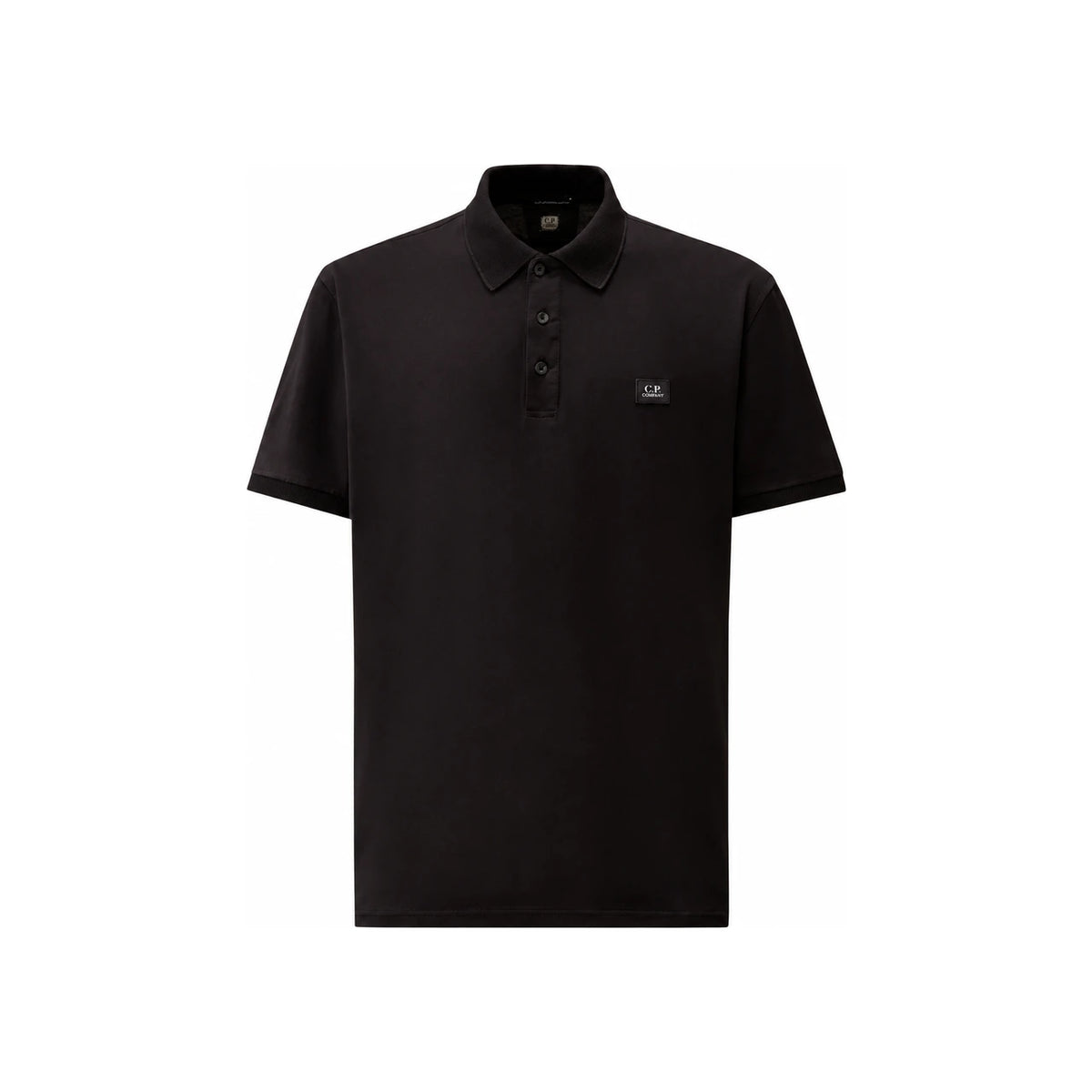 CP Company Men’s Jersey Gassato Polo Shirt Black