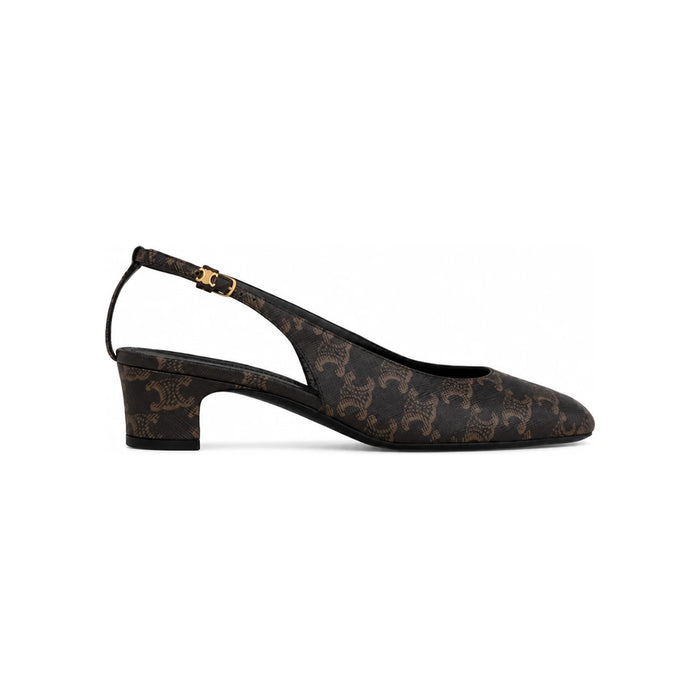 CELINE Triomphe Canvas Neo City Slingback Pumps 367055472C 38NM