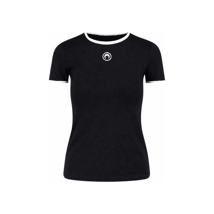Marine Serre Black Short Sleeve T-Shirt
