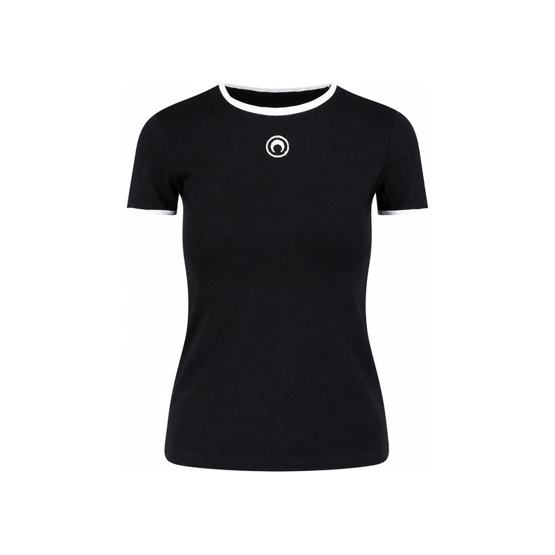 Marine Serre Black Short Sleeve T-Shirt