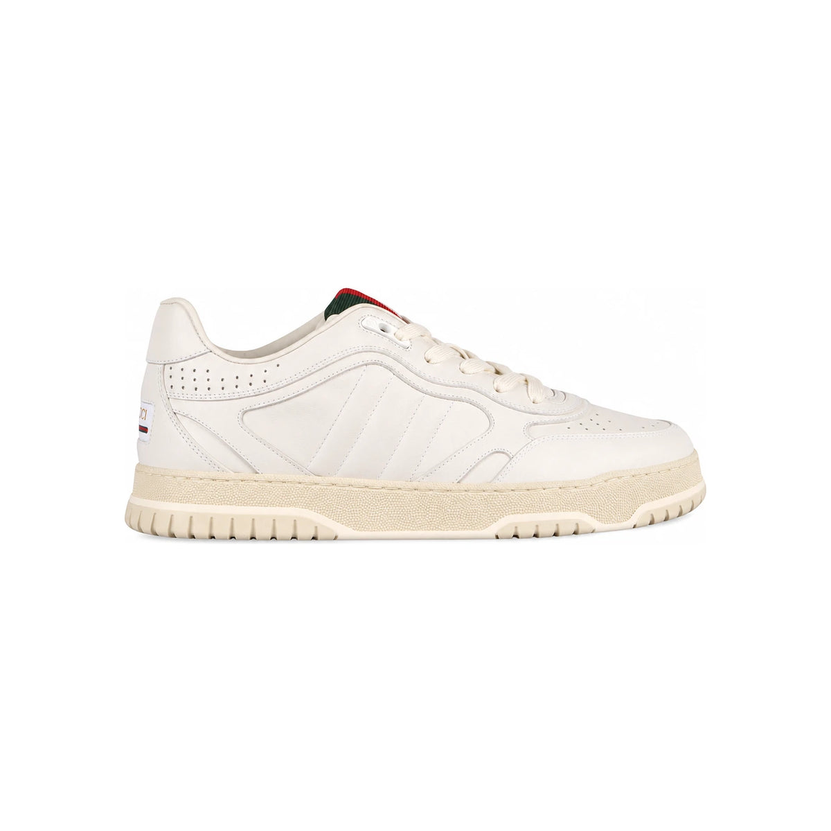 GUCCI White Leather Low Top Sneakers