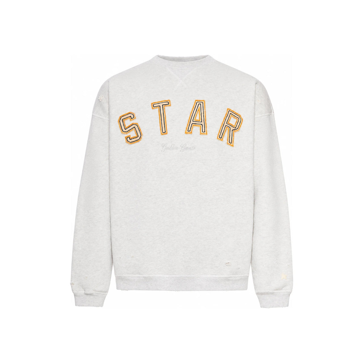GOLDEN GOOSE Vintage Gray Melange Long Sleeve Sweatshirt