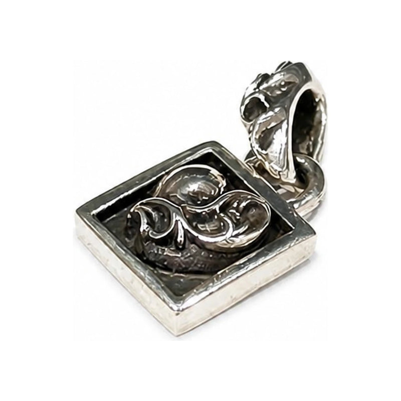 Chrome Hearts Framed Heart Square Pendant Necklace Charm